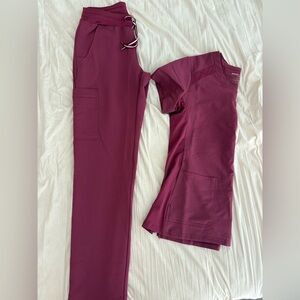 White Cross Wine Scrub Set